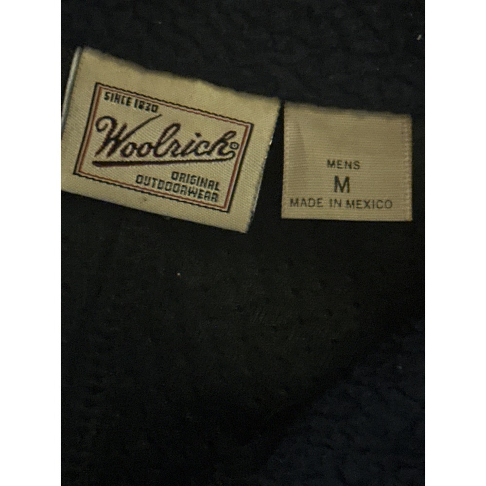 Woolrich Mens Fleece Jacket Navy Blue Full Zip Outdoor Warm Mid Layer Size M - Picture 2 of 4